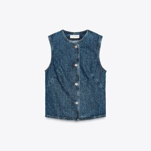 Nwt Zara Denim Vest True To SIZE small